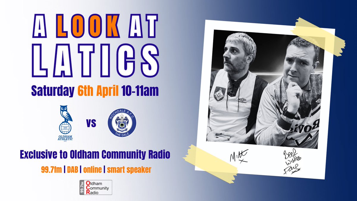 We need a musical theme ahead of tomorrow morning’s live #lookatlatics show. We’re playing Rochdale in a local derby, it’s do or die…any ideas for a theme from which we can choose three appropriate tunes? #oafc