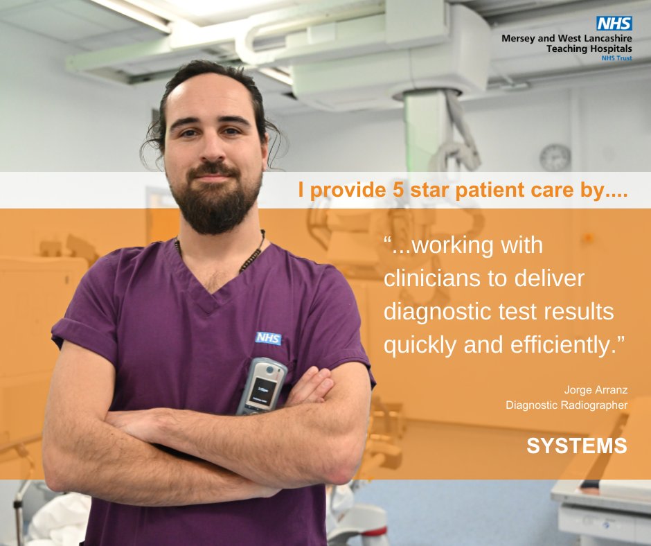 Delivering 5 star patient care is a team effort! Say hello to Jorge, a Diagnostic Radiographer, who explains how he provides 5 star patient care⬇ #TeamMWL