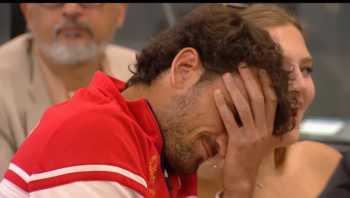 The reaction of Monaco’s Valentin Vacherot as he is drawn against Grigor Dimitrov in the first round of the Monte Carlo Masters. A rare and welcome example of a tennis tournament doing a properly good draw stream, setting the bar for other Masters events.