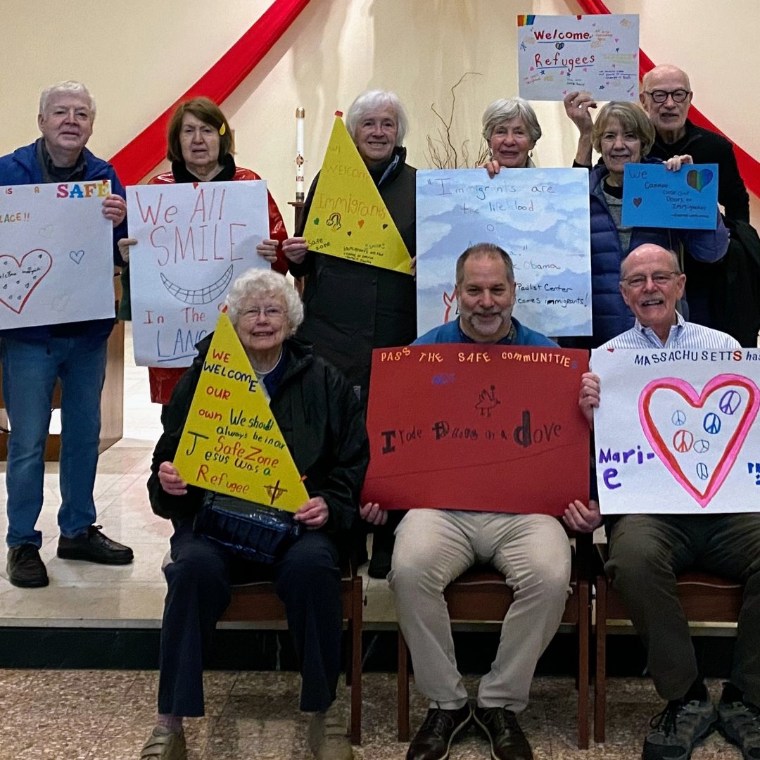 Thank you Paulist Center for joining us at our 28th annual 'Immigrants' Day at the State House! Thank you to the young advocates for creating these beautiful cards of support created for our immigrant & refugee communities, they are absolutely beautiful❤️❤️❤️