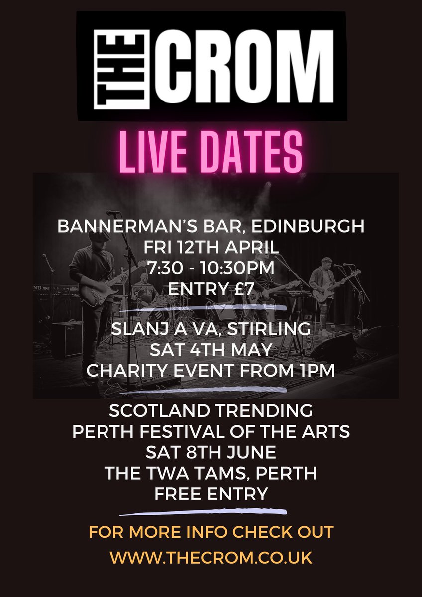 Busy few months ahead with live dates and finishing the album. So loads happening #Scotlandtrending