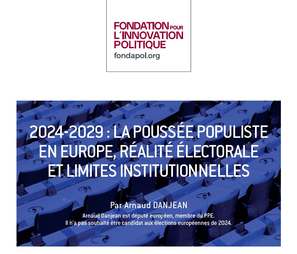 🔍Nouveau décryptage @Fondapol «2024-2029: la poussée populiste en Europe, réalité électorale et limites institutionnelles». @ArnaudDanjean pointe les obstacles institutionnels auxquels les populistes pourraient être confrontés après le scrutin européen. 👉urlz.fr/q9Ue