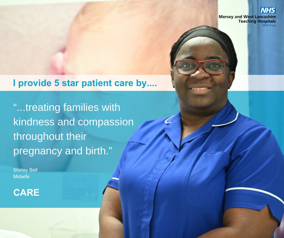 Today, we’re asking every member of staff to think about how they provide 5 star patient care. So, meet one of our lovely midwives Shirley, who says… #TeamMWL