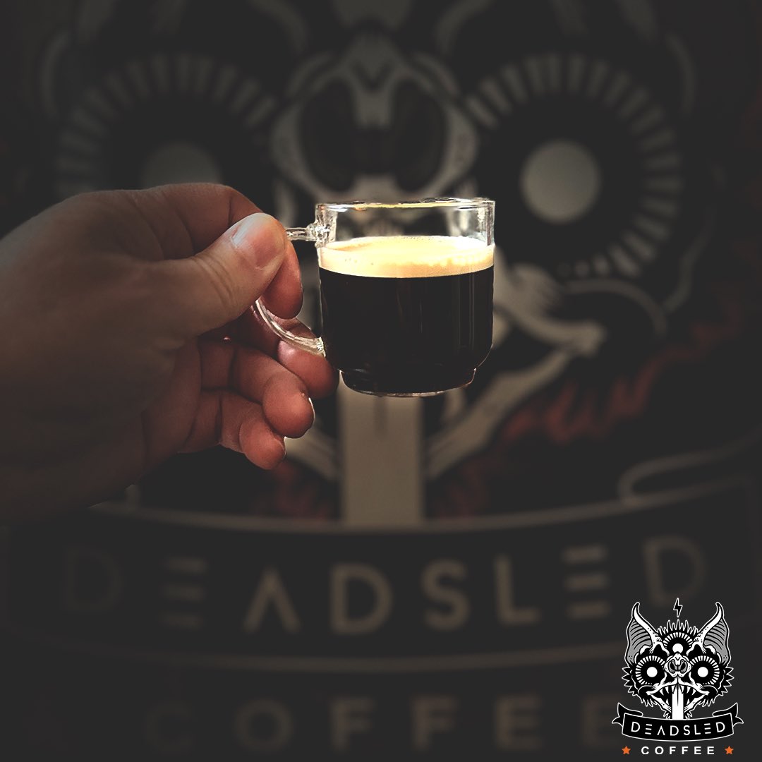 Fueling our spooky spirit with a wickedly delicious espresso on his chilling Friday mourning ☕🖤 #fridaymorning