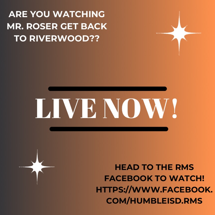 Longhorns, are you catching all the action? Tune into our Facebook Live to see what's happening as we try and get #rosertoriverwood ! facebook.com/HumbleISD.RMS