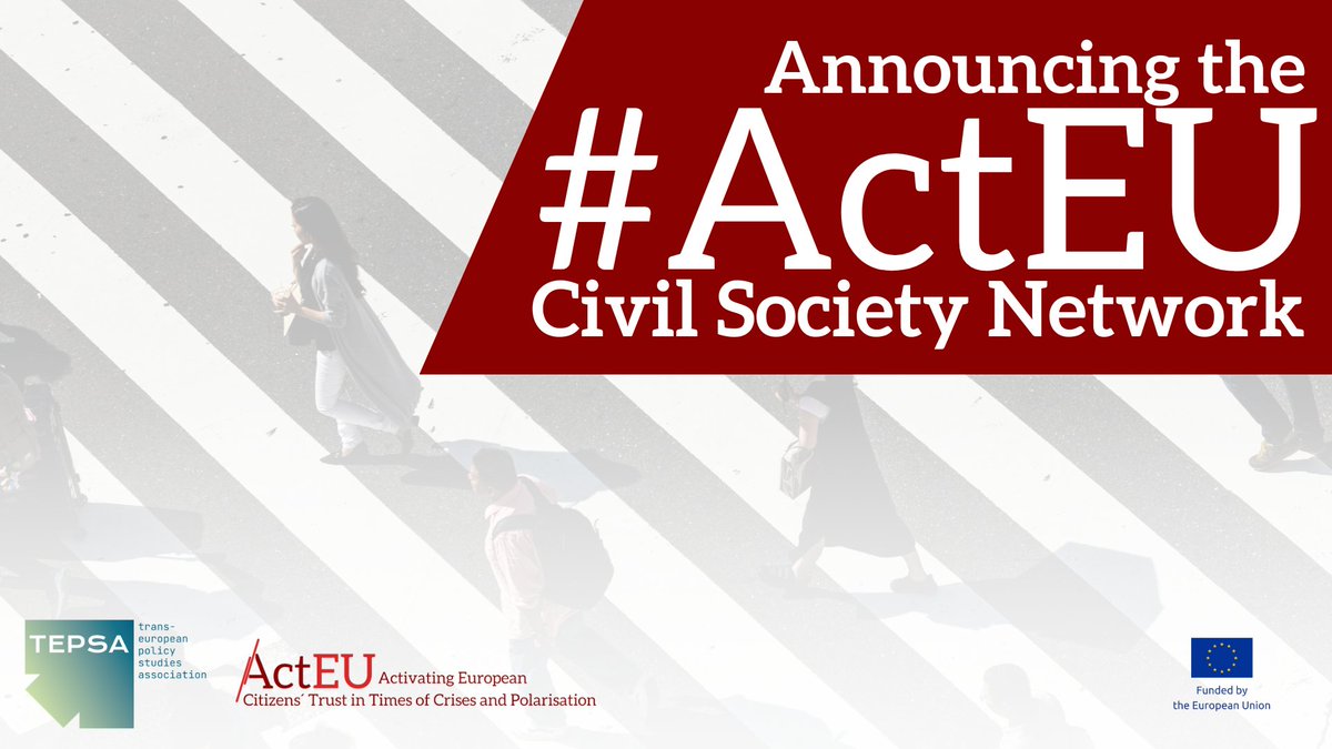 👋Meet the #ActEU Civil Society Network‼️ Time to present a new key part of this #HorizonEurope🇪🇺 project at the heart of our quest to counter the decline in political trust and build a new era of representative #democracy 🌐 Learn more ➡️ acteu.org/civil-society-… @EspolLille