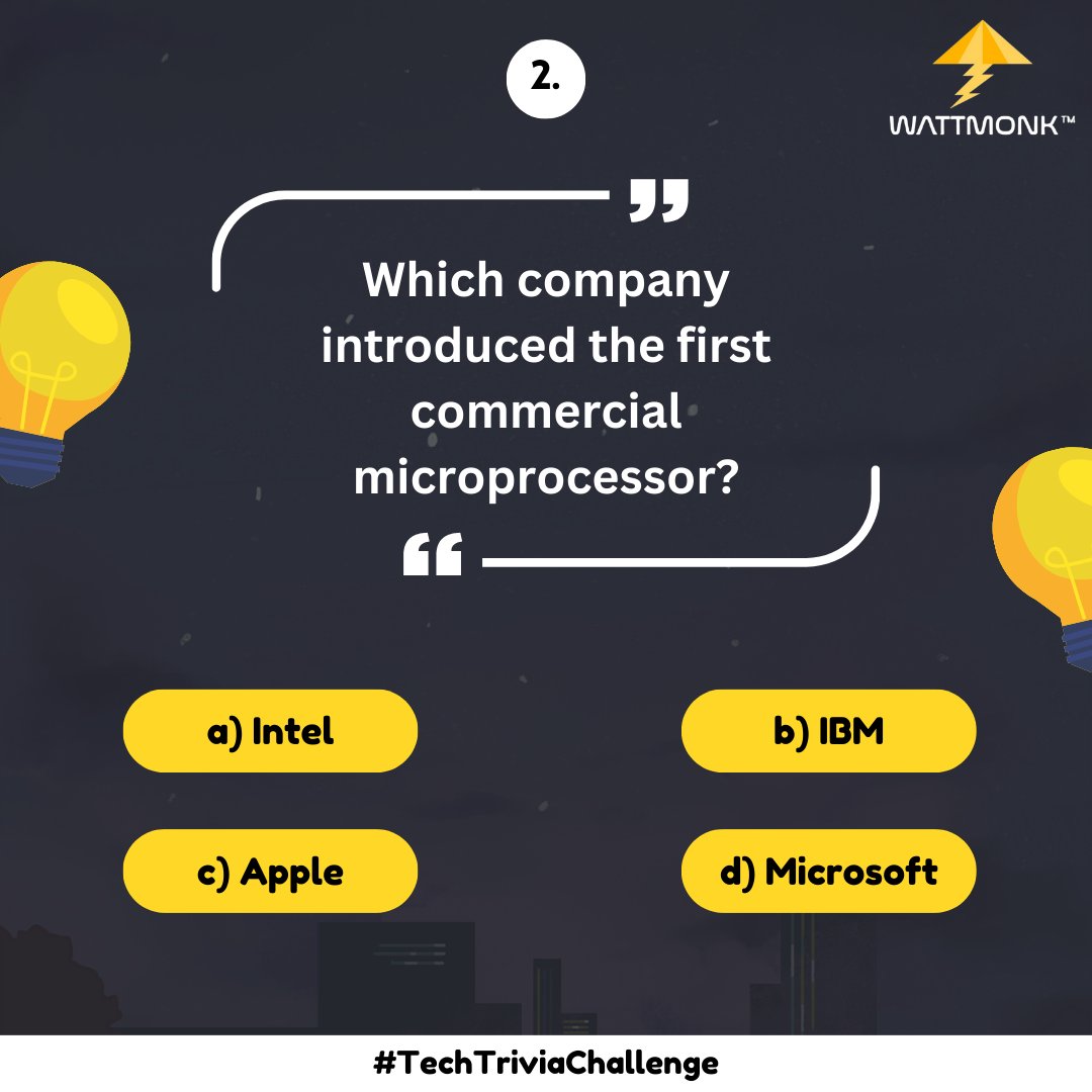 Ready for the next brain-teaser?  Put your thinking caps on and drop your answers below! 

#TechTriviaChallenge #BrainTeasers #TriviaTime  #funfriday #Wattmonktrivia #Fridayfeeling #fridaymorning