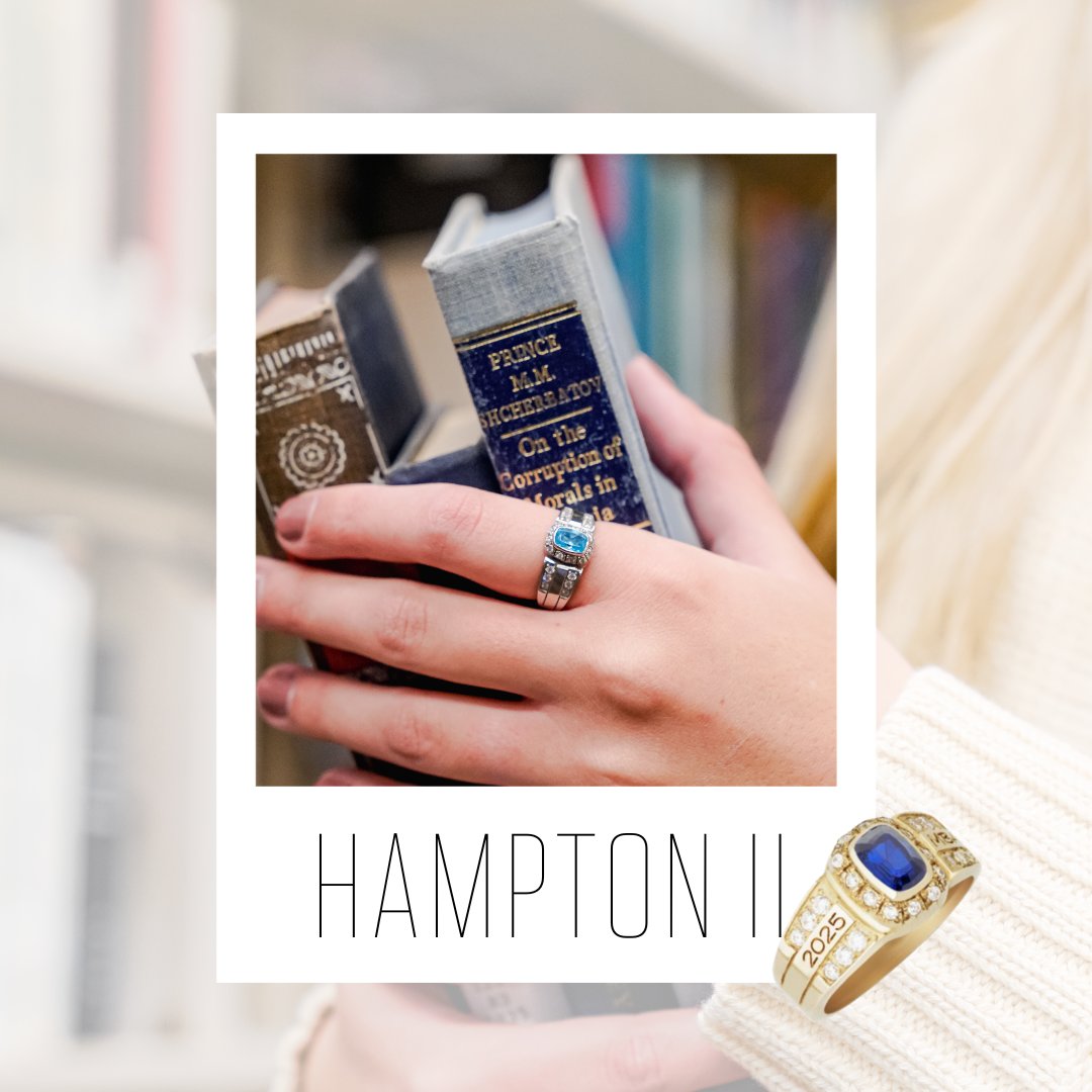 💙 HAMPTON II 💙  This college class ring is wrapped in tradition and 𝒔𝒉𝒊𝒏𝒊𝒏𝒈 with pride. ✨
🔓 Ten metal options
💎 Choice of Stone or Panel
🖋️ Grad Year and Degree Customization
+ MORE! Find your style. #HJClassRing #Collegering