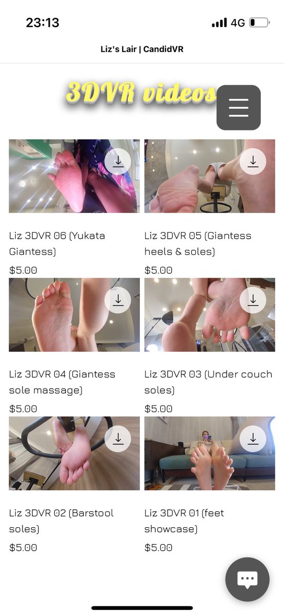 Hello my friends👋 My page on candidvr is officially opening candidvrfeet.com/liz We will sell high-quality VR videos ,photos and worn socks🧦 You can also find the previous content of my patreon there Please continue to support me and let me create more content