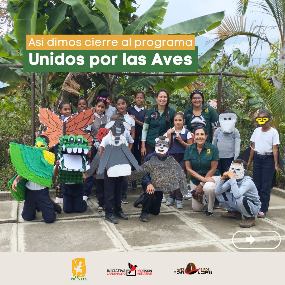 ¡Así culminamos el programa Unidos por Aves en la Escuela Gloria Vargas! 🐤🎉

Junto a 43 niños (as) y 7 maestras, de la comunidad El Lirial en la Peñita, realizamos diversas actividades para celebrar los nuevos conocimientos sobre el mundo de las aves migratorias 📚🔍