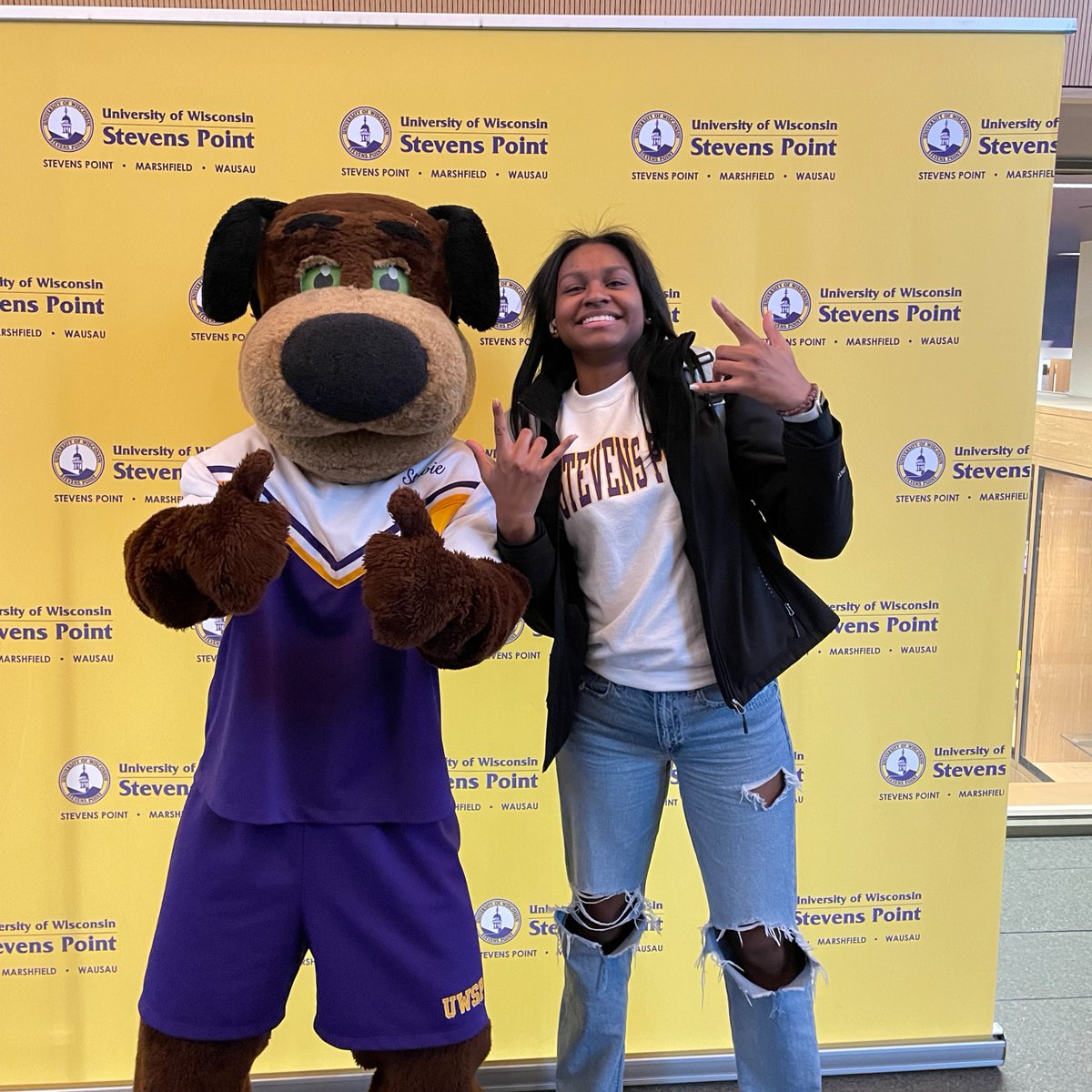 We kicked off our Day of Giving photo challenge this week! For every photo posted with the hashtag #UWSPGivesBack from now until May 7, Chancellor Gibson will donate $1 towards student scholarships! Let's see your #Pointer pride! 💜 💛 #UWSP See more 📸: bit.ly/3VIWk9e