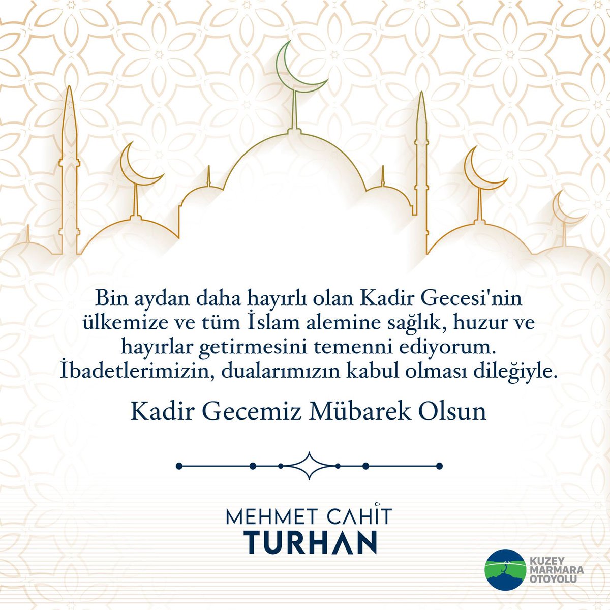 Bin aydan daha hayırlı olan Kadir Gecesi'sinin ülkemize ve tüm İslam alemine sağlık, huzur ve hayırlar getirmesini temenni ediyorum. İbadetlerimizin, dualarımızın kabul olması dileğiyle. Kadir Gecemiz mübarek olsun. #KadirGecesi