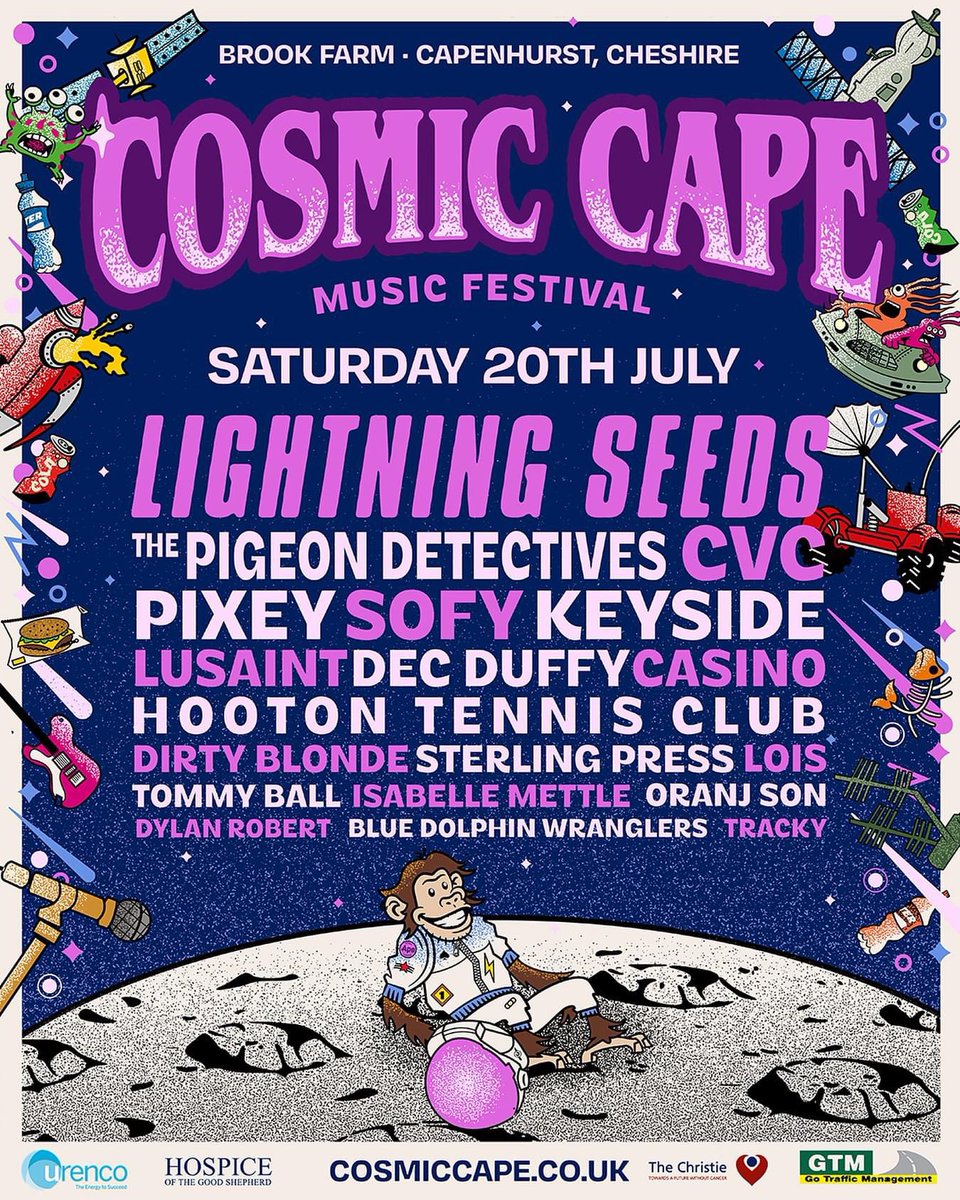 Looking forward to playing @cosmiccapefest this July. More acts have now been announced and tickets are available here cosmiccape.co.uk/ticket-info