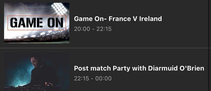 Tonight on @RTE2fm directly after commentary of Ire v Fra, it’s my Electronic Soundclash special 🪩 Music by Irish & French artists only, and I’m in the mix from 11pm I’d love if you gave me a lend of your ears 💚 2fm.ie to listen live