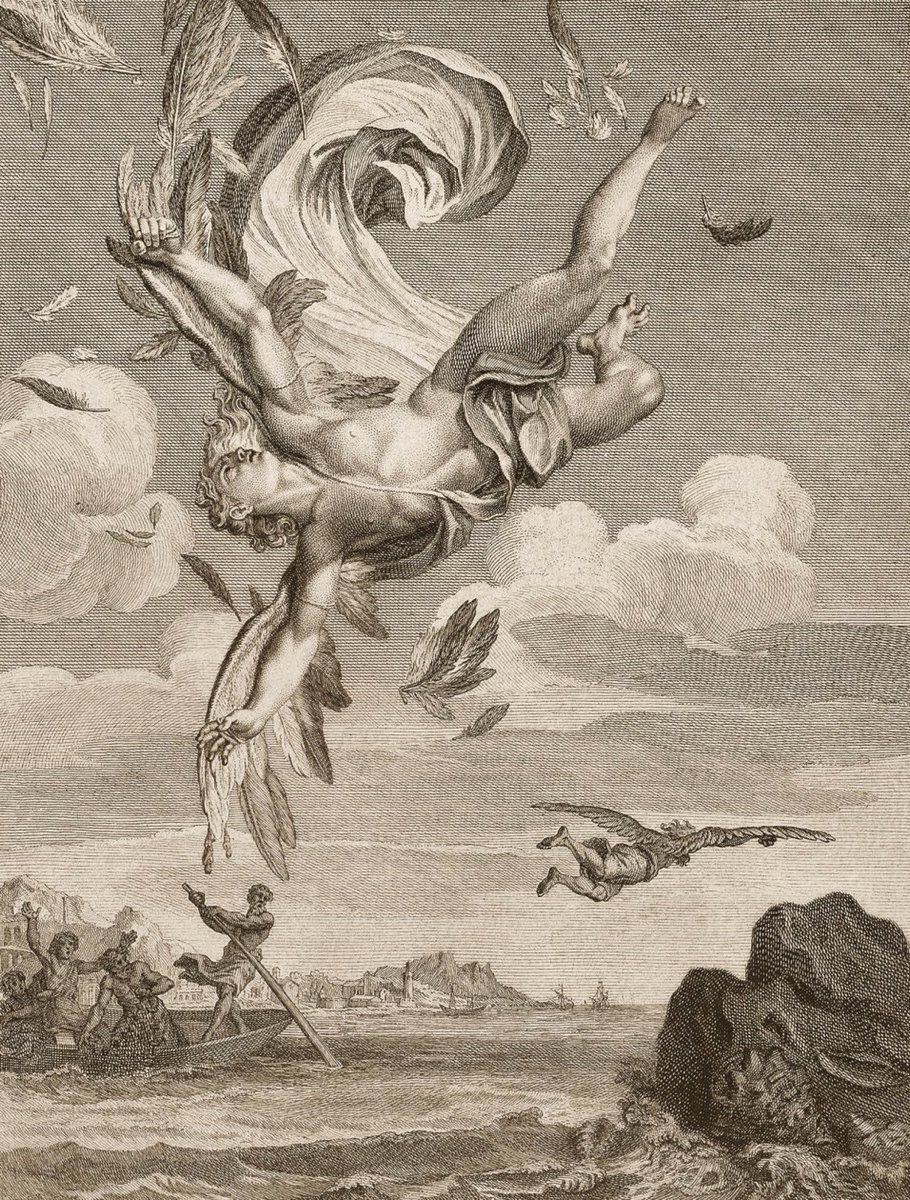 The Fall of Icarus by Bernard Picart French (1673-1733)