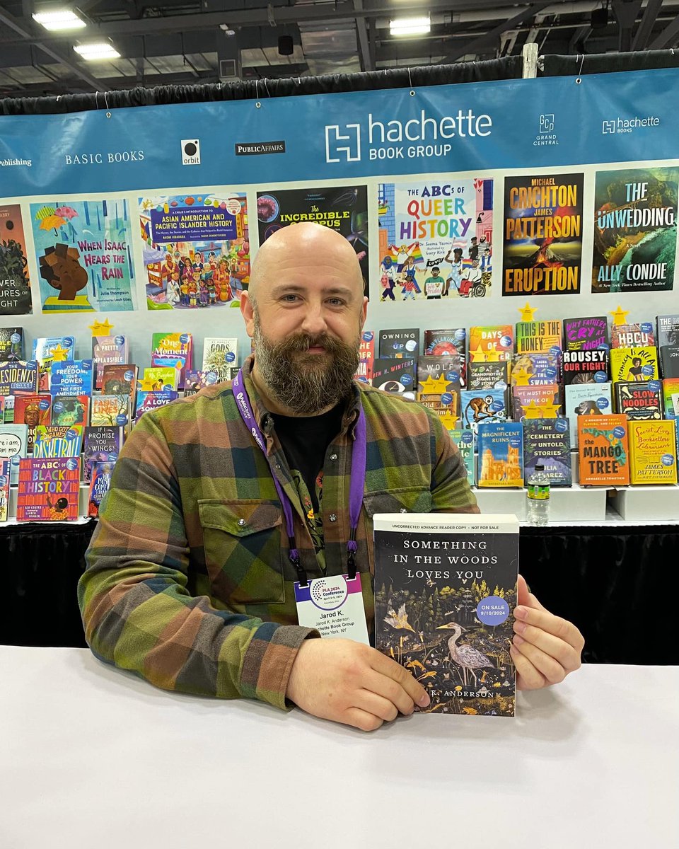 Enjoyed signing advance copies of Something in the Woods Loves You at the Timber Press / Hachette Books booth at the Public Library Association (PLA) conference yesterday.