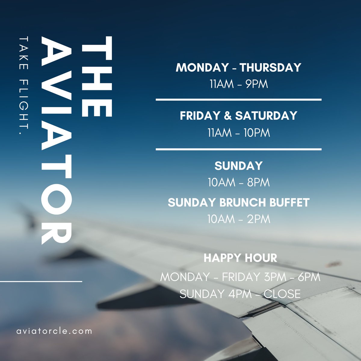 We all know where we want to be this weekend.. ✨✈️ For reservations, please visit: aviatorcle.com