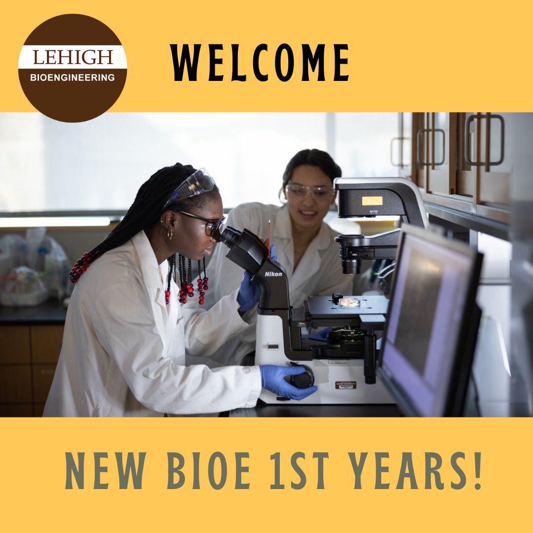 As we are approaching the end of the school year, the first year engineering students have declared their majors. Over 40 students have declared a major in Bioengineering! We are thrilled to welcome them to our program, our field, and our family. #lehighbioe #lehigh #bioe