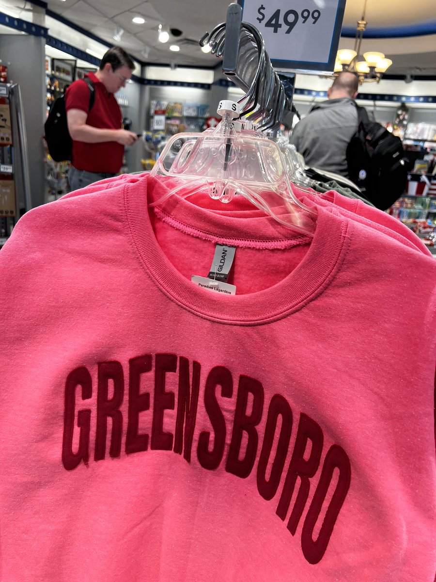 Airport delays … sigh 😞. So wandering around and I really want this pepto colored sweatshirt but … $49.99? And winter ending? And I only have my little backpack? And do I really need any clothes that aren’t part of my uniform?