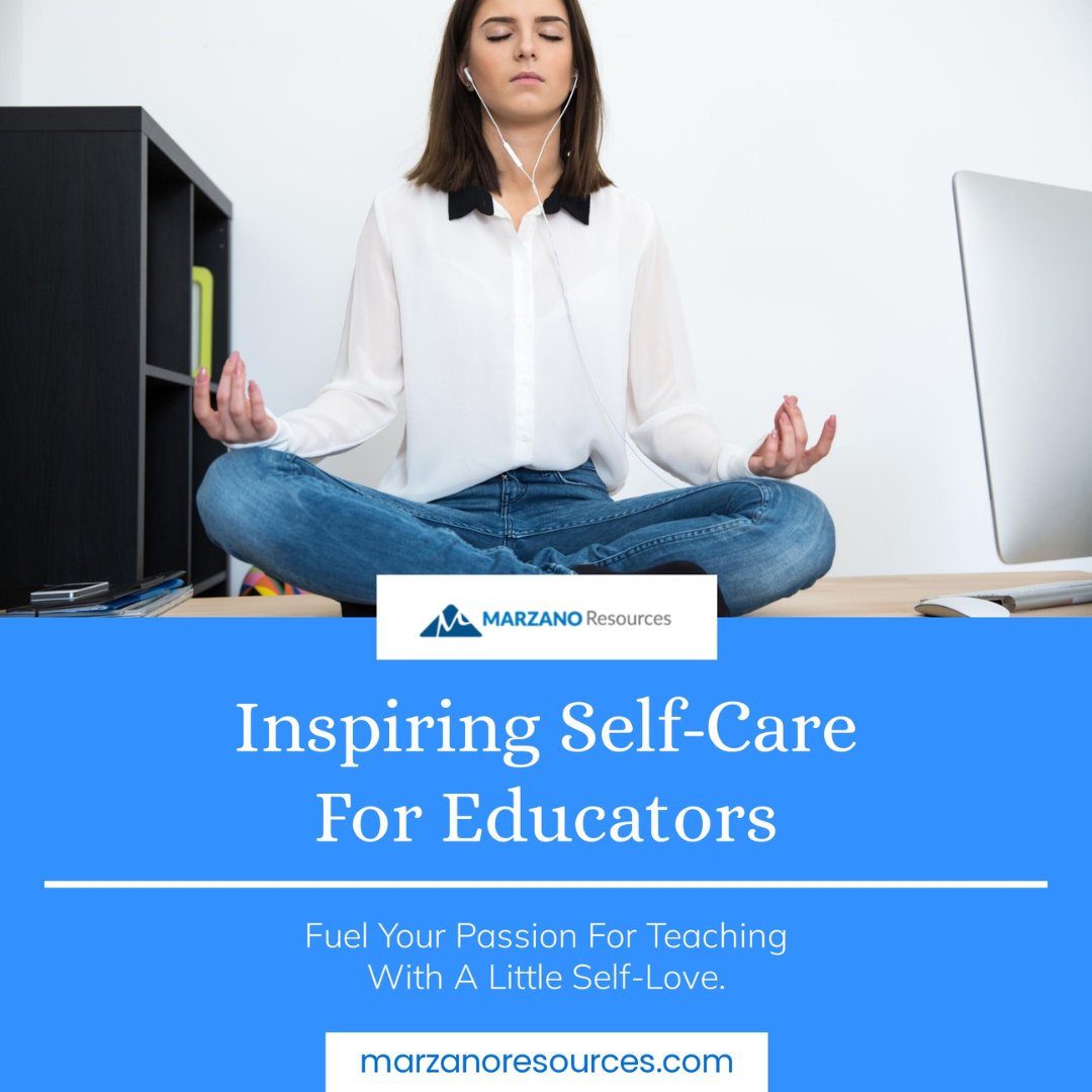 Teachers, self-care is key! 🍎✨ Remember, you can't pour from an empty cup. Prioritize wellness to be your best. #TeacherSelfCare #MarzanoResources Need a boost? Grab '180 Days of Self-Care for Busy Educators': bit.ly/3qY7PwO #EduWellness