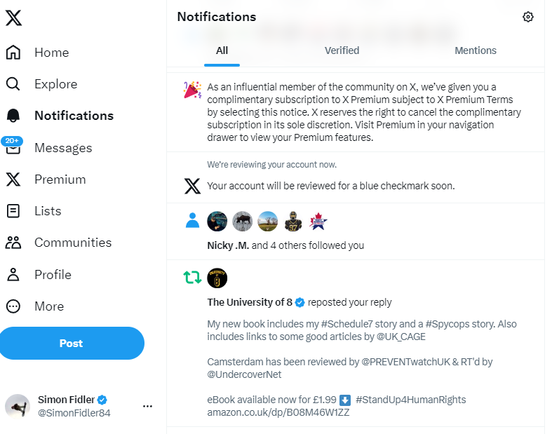 Cheers @ElonMusk for just giving me a free Blue Tick! I'm honoured you see me as a good member of the X community. Thank you! 🥰