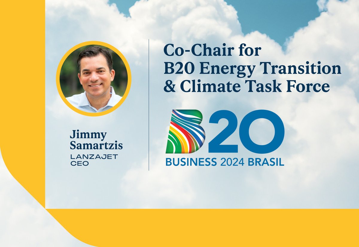 We're thrilled to announce that our CEO @JimmySamartzis has been named Energy Transition & Climate Co-Chair for @b20 Brazil. As co-chair next to Ricardo Mussa, CEO of @raizenoficial and Chair of the Task Force, Jimmy will contribute to shaping policies that foster…