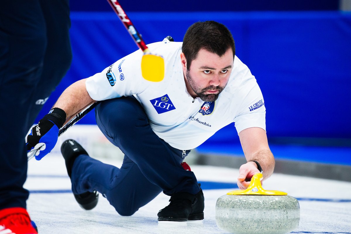 Team Shuster has qualified for playoffs at the 2024 World Men's Championship! 💪 LET'S GO USA!!! 🇺🇸 📸 WCF / Stephen Fisher & Celine Stucki