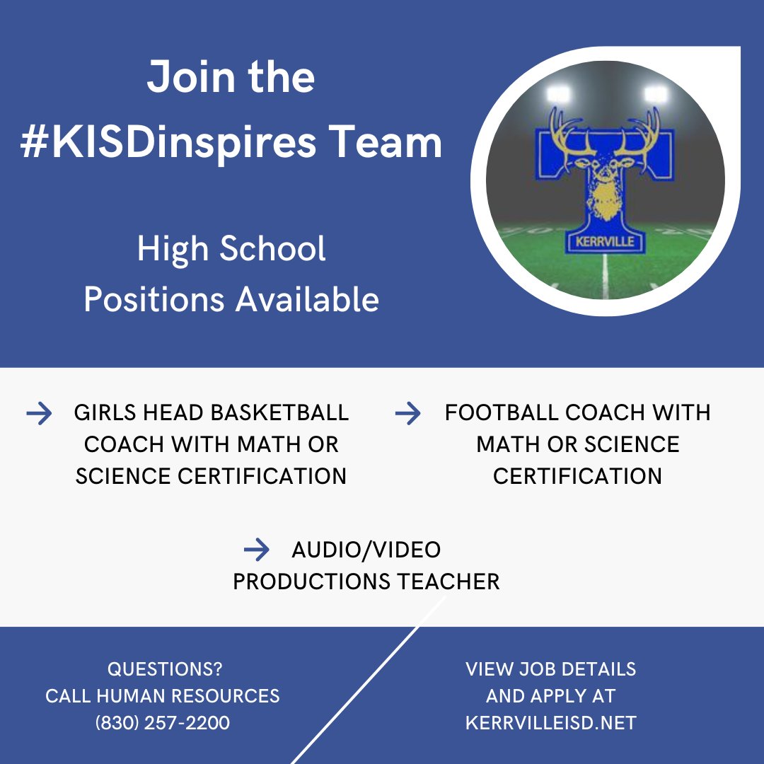 Kerrville ISD Human Resources (@KerrvilleISDHR) on Twitter photo 2024-04-05 15:40:09