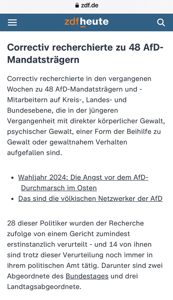 @Stefan_K__ 28 mindestens erstinstanzlich wegen Körperverletzung verurteilte #fckAfDer (Mandatare, Funktionäre, Mitarbeiter), von denen 14 noch aktiv sind - schaffen wir das in einem Thread? Bundestag ist einfach: