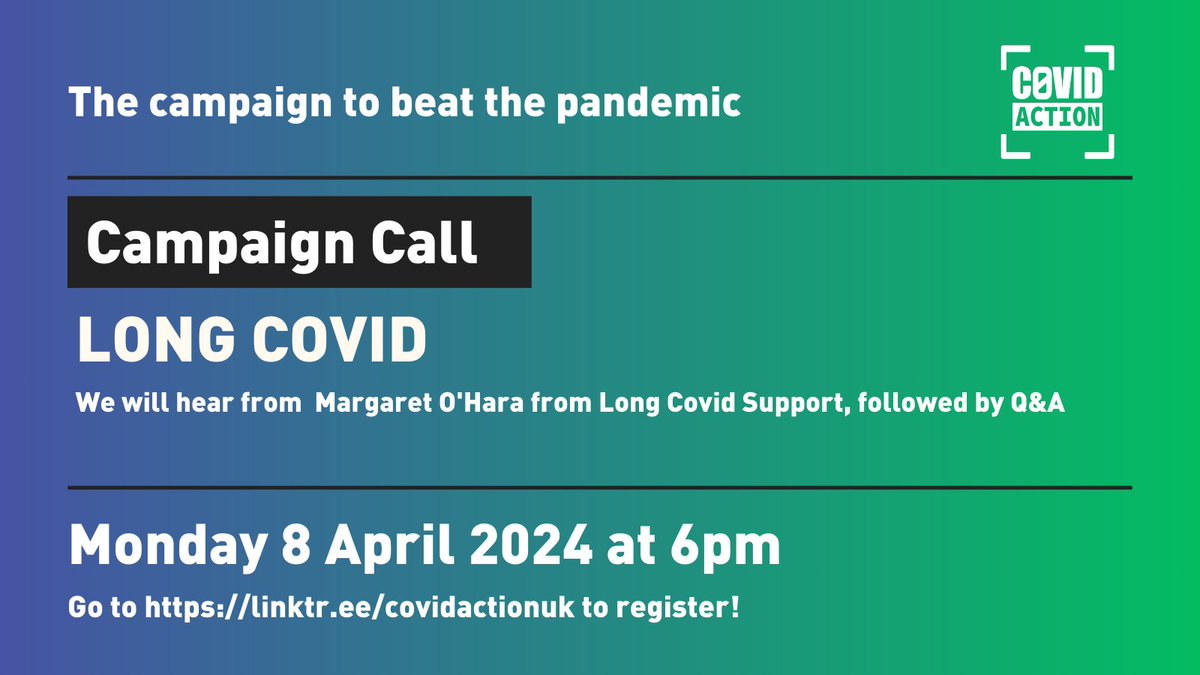 #Longcovid is causing huge upheavals to the #NHS #healthcare in general and the economy and #workforce What is the future with more and more contracting it? Come to our meeting on Monday night. All welcome #CovidIsNotOver 😷