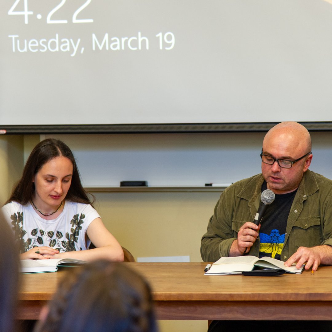 On March 19th, the Germanic &amp; Slavic Studies department co-hosted Russian journalist and activist Elena Kostyuchenko. 

Students enjoyed a rich discussion with Kostyuchenko and Russian and Slavic Studies faculty member Dr. Sasha Spektor!