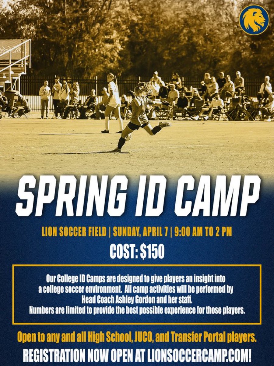 Last opportunity to register for Sunday’s ID Camp! @Lion_WSOC