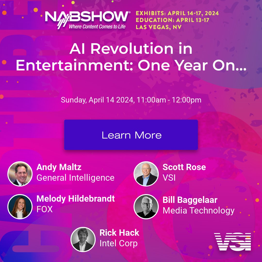 Our CTO, Scott Rose, will discuss the AI revolution at the upcoming NAB Show. The panel will bring together some leading experts across the localisation landscape as they review where AI has found its place in media-making pipelines and dive into the successes, failures, best