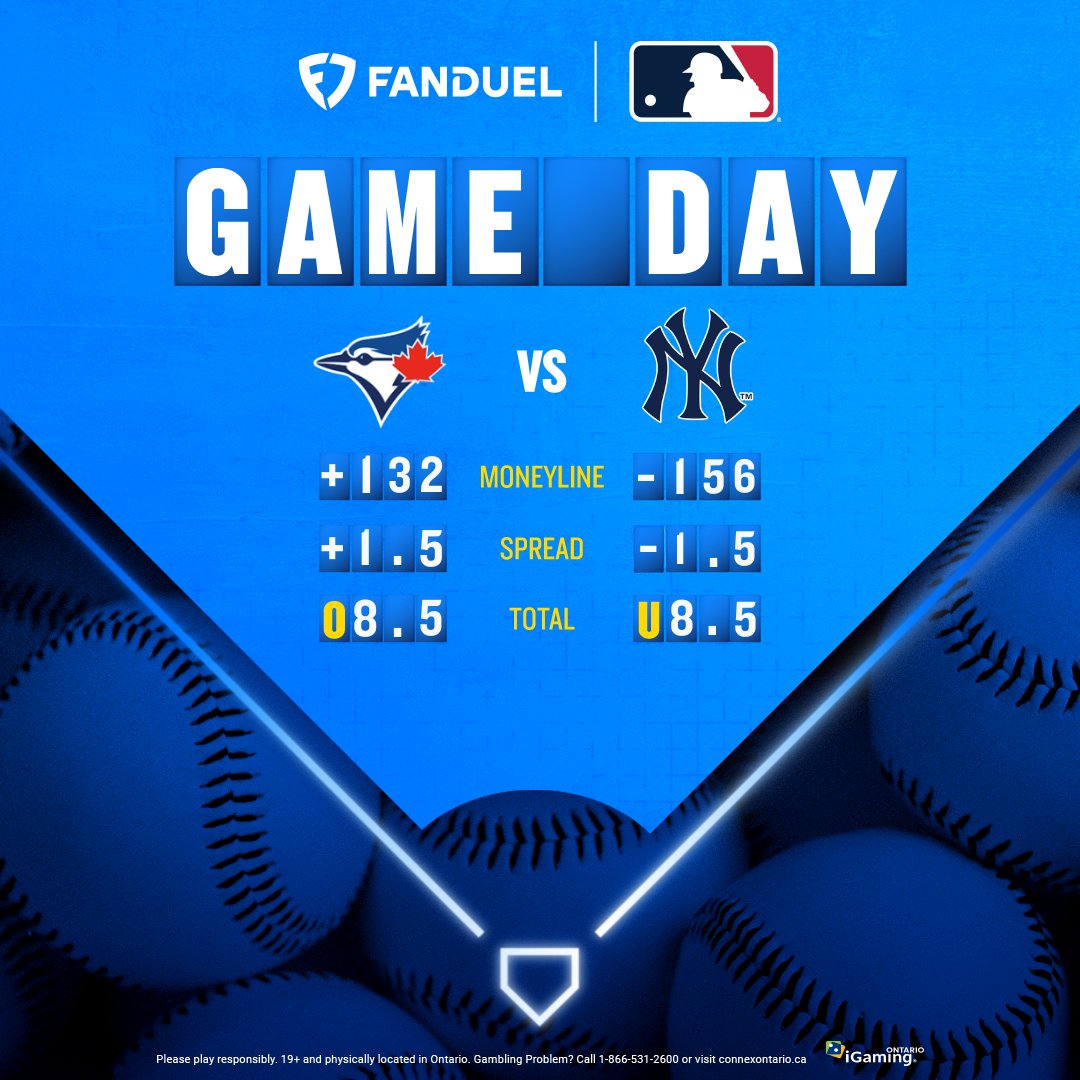 The #BlueJays start a series against a #Yankees squad that hes been on 🔥to start the season Can Toronto's bats get going? Or will the Yanks establish themselves as this years juggernaut of the AL East? #baseballbetting #MLBBets #MLB