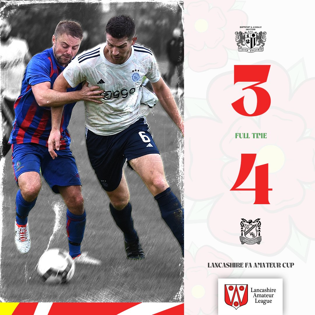 𝐖𝐄’𝐑𝐄 𝐆𝐎𝐈𝐍𝐆 𝐓𝐎 𝐓𝐇𝐄 𝐅𝐈𝐍𝐀𝐋 🌹 Huge congratulations to @WinstStAidans who are through to the Lancashire FA Amateur Cup Final. Thanks to goals from Hull (x2), Roughley and Hanley & a penalty save from Liptrot. 🏆 Bring it home lads! #LAL @LancashireFA #Final