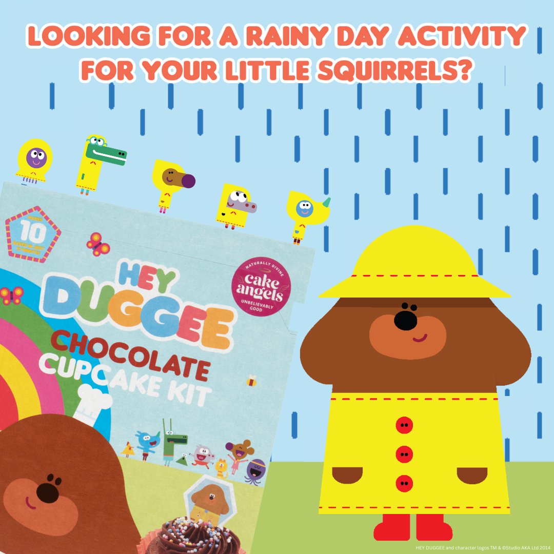 🌧️☔ Rainy days call for some Duggee delights! 🧁✨

Turn those gloomy clouds into a burst of creativity with our Hey Duggee Cupcake Kit! 🎉🐾

Grab your apron, mix up some fun, and let's bring the charm of Hey Duggee into your baking!

#HeyDuggee #CupcakeKit #baking