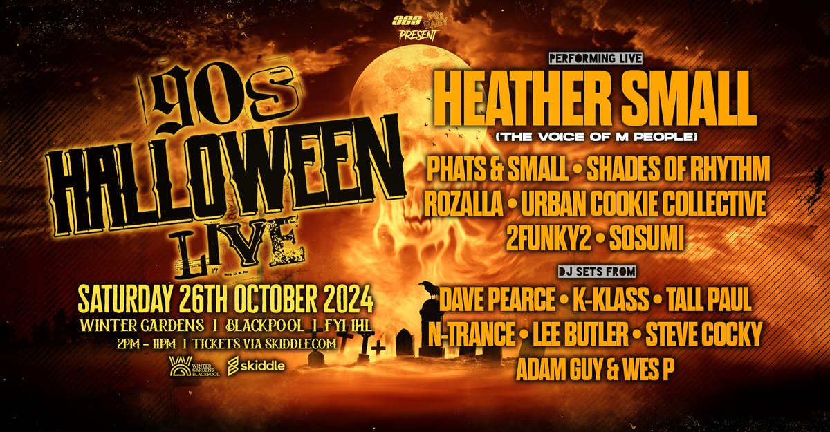 Halloween LIVE in Blackpool 🎃🪩 90s / old skool / trance Tickets s2sfest.co.uk