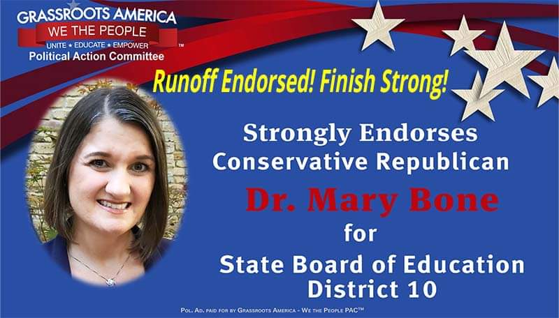 I am honored to have the RUNOFF endorsement of @GAWTP. Thank you for your continued support. Together, we can make a difference for the children of Texas‼️ Mark your Calendar: Election Day is May 28th and Early Voting is May 20-24!