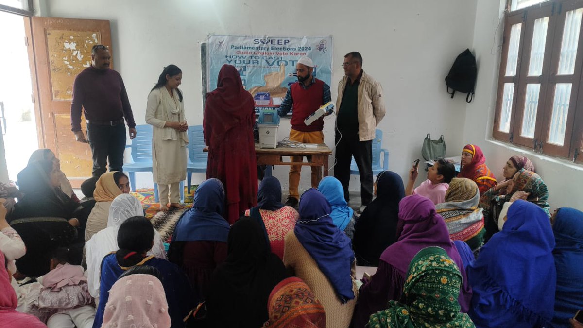 Empowering women folk through education for GELS, 2024! Today, at Govt. High School Ramsoo, AC-55's Nodal Officer for Women's Awareness, Shailni Chandel, Guided by DEO Ramban, Baseer-Ul-Haq Chaudhary, led a vital voting awareness campaign. Every Vote Matters. #VotingAwareness