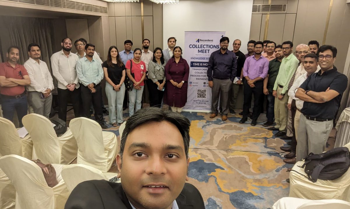 Selfie after a long time. With the members of @RecordentIndia in the inaugural 'collection meet' at Mumbai.
#timeismoney #collectionsmeet #mumbai #msme #latepayments
