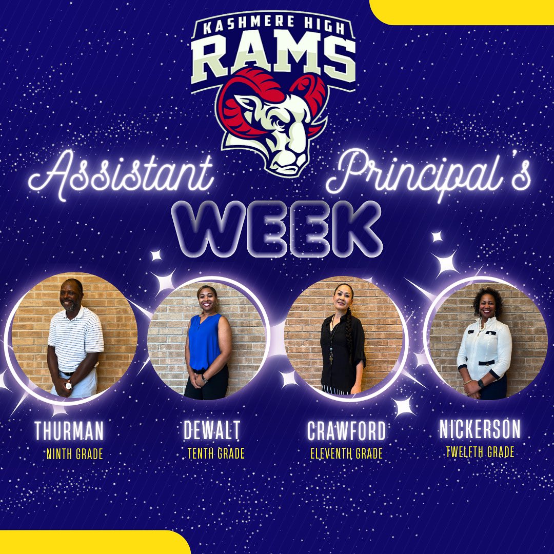 🎉 Celebrating Assistant Principal’s Week at Kashmere High School 🏫 From supporting students to keeping our school running smoothly, we appreciate all that our amazing AP’s do every day. Thank you for your dedication and hard work! ❤️💙 #KreatingLeaders #MakeADifference