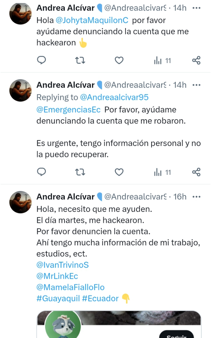 Andrea Alcívar 💙 tweet media