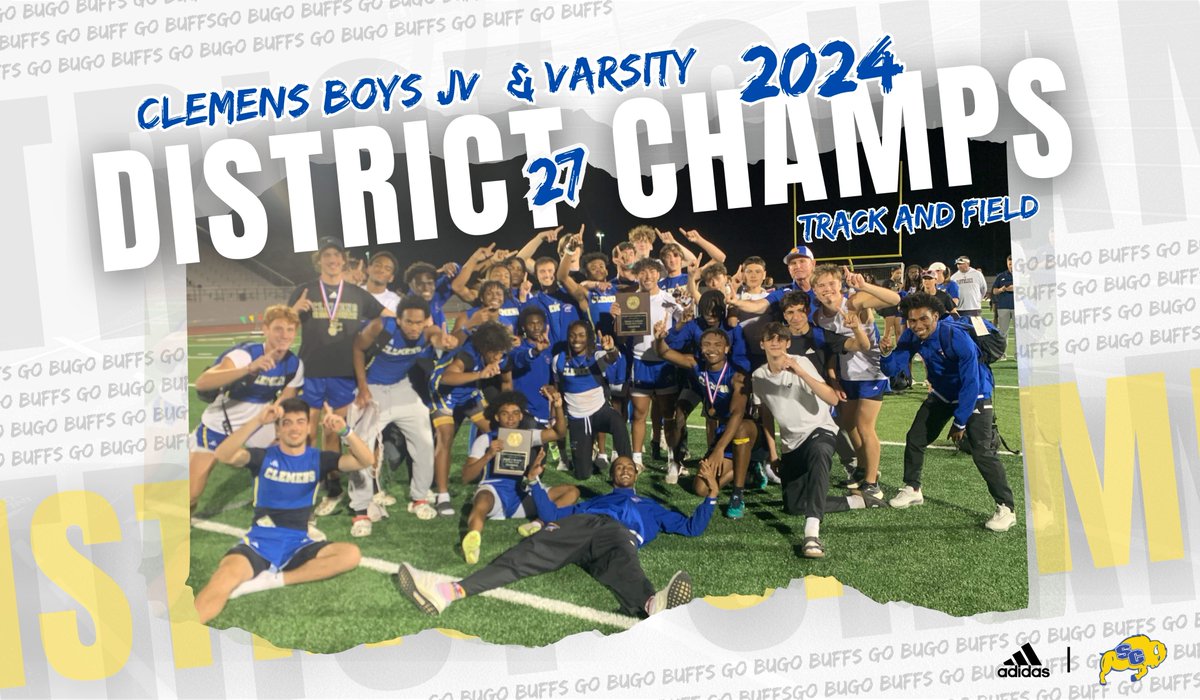 CLEMENS BUFFALO NEWS (@clemenscbn) on Twitter photo Congrats CLEMENS MENS TRACK AND FIELD 2024 DISTRICT CHAMPS!!! <a href="/SCHSTrack2018/">Clemens Track 2025</a> <a href="/scbuffalostrong/">Clemens Athletics</a> Congrats CLEMENS MENS TRACK AND FIELD 2024 DISTRICT CHAMPS!!! <a href="/SCHSTrack2018/">Clemens Track 2025</a> <a href="/scbuffalostrong/">Clemens Athletics</a>