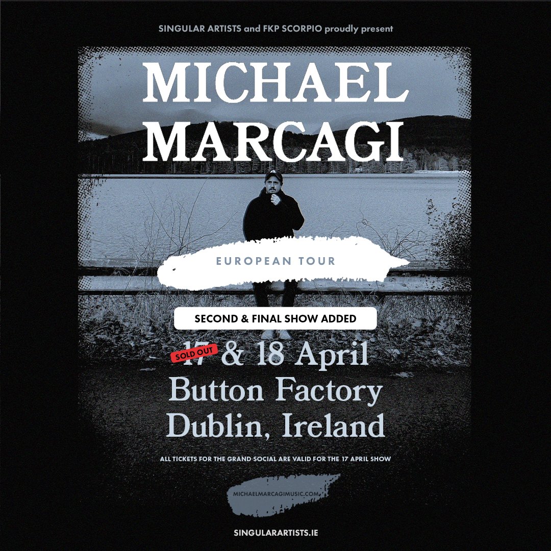 ⚠️ 𝗟𝗢𝗪 𝗧𝗜𝗖𝗞𝗘𝗧 𝗔𝗟𝗘𝗥𝗧 ⚠️ Just a handful of tickets left for @Michaelmarcagi's second night at @ButtonFactory22 on Thursday 18th April! Get your tickets NOW 👉 bit.ly/MichaelMarcagi… @singularartists