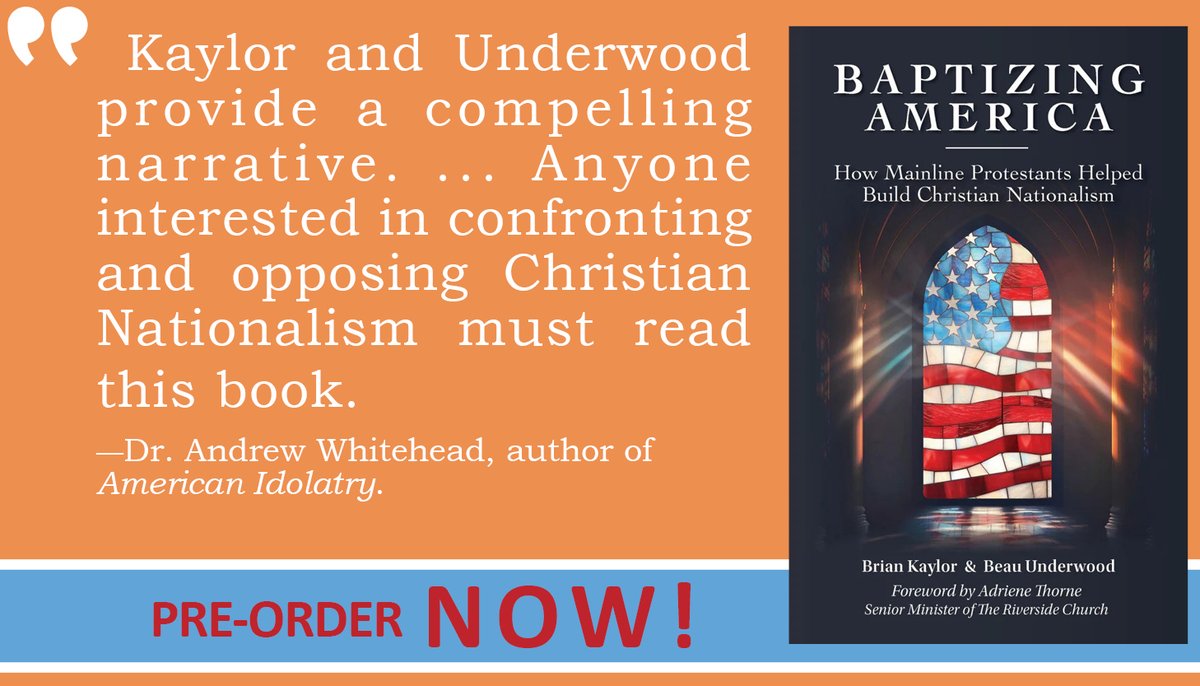 'Kaylor and Underwood provide a compelling narrative. ... Anyone interested in confronting and opposing Christian Nationalism must read this book.' —Dr. @ndrewwhitehead, author of 'American Idolatry.' amzn.to/3Tzlk04