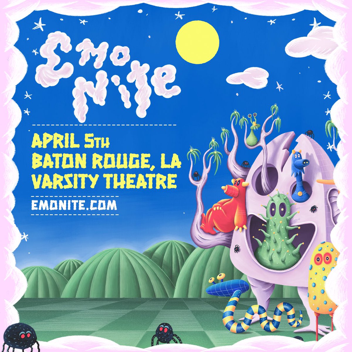 VarsityTheatre_'s tweet photo. Tonight Emo Nite arrives at Varsity Theatre Baton Rouge ❤️‍🔥

Tickets on our website, 18+, doors/show 7pm - $1 from every ticket sold will be donated to Living The Dream Foundation. https://t.co/fPUpsbiked