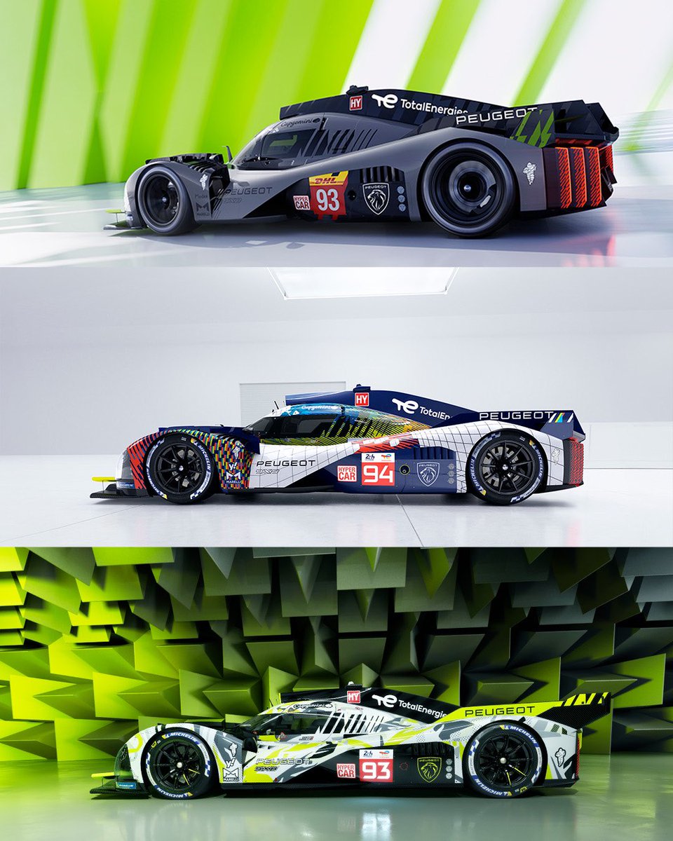 Evolution of our Peugeot 9X8 CGIs (computer generated images). 2022 vs. 2023 vs. 2024; which one’s your favorite?⤵️ #Peugeot9X8 #WEC