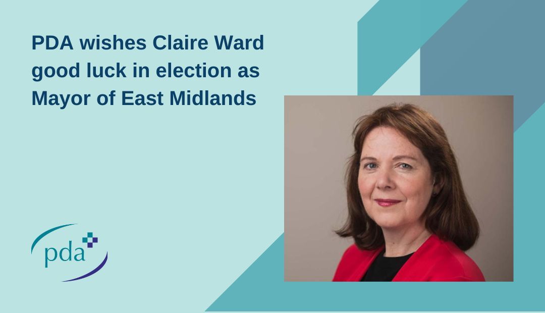 PDA Director of Public Affairs, Claire Ward, is a candidate for election as East Midlands Mayor and we would like to wish her the best of luck. The election will take place on 2 May 2024 to choose the first person to hold the new role. Learn more: buff.ly/3PNONSS