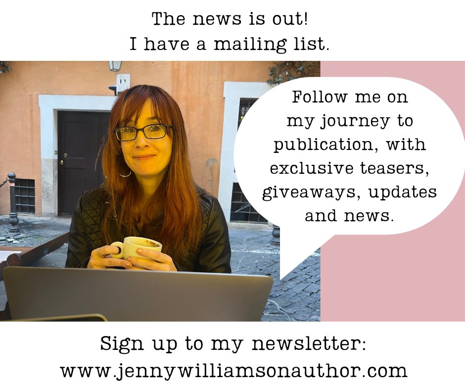 Our very own @TheGenuineJenny has just launched a newsletter. Don't miss out. Make sure you sign up to find out all about her latest projects, novels, and to get exclusive updates and news. Sign up here: jennywilliamsonauthor.com