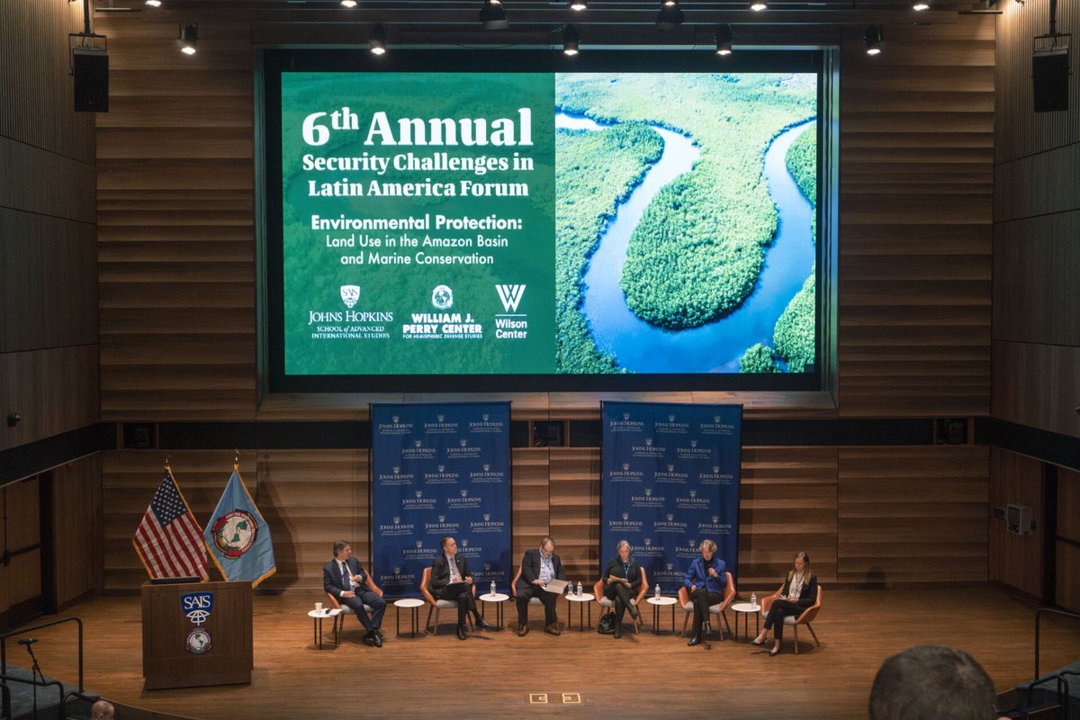 WJPerryCenter's tweet photo. Our thanks to @s_gammage, @CF_Jaramillo, @GrahamWatkins, #MegSymington, #GregHowell & @Lauren_Risi for starting our security forum with a thoughtful panel on land use & illegal deforestation in the #Americas. We must fix incentives to convert emissions sources into carbon sinks. https://t.co/LAIoZY5vzO